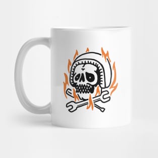 Skull Biker Fire Mug